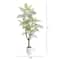6ft. Artificial Minimalist Jacaranda Tree in White Decorative Planter